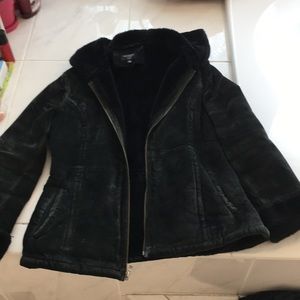 Sonoma Black Suede Hooded Jacket